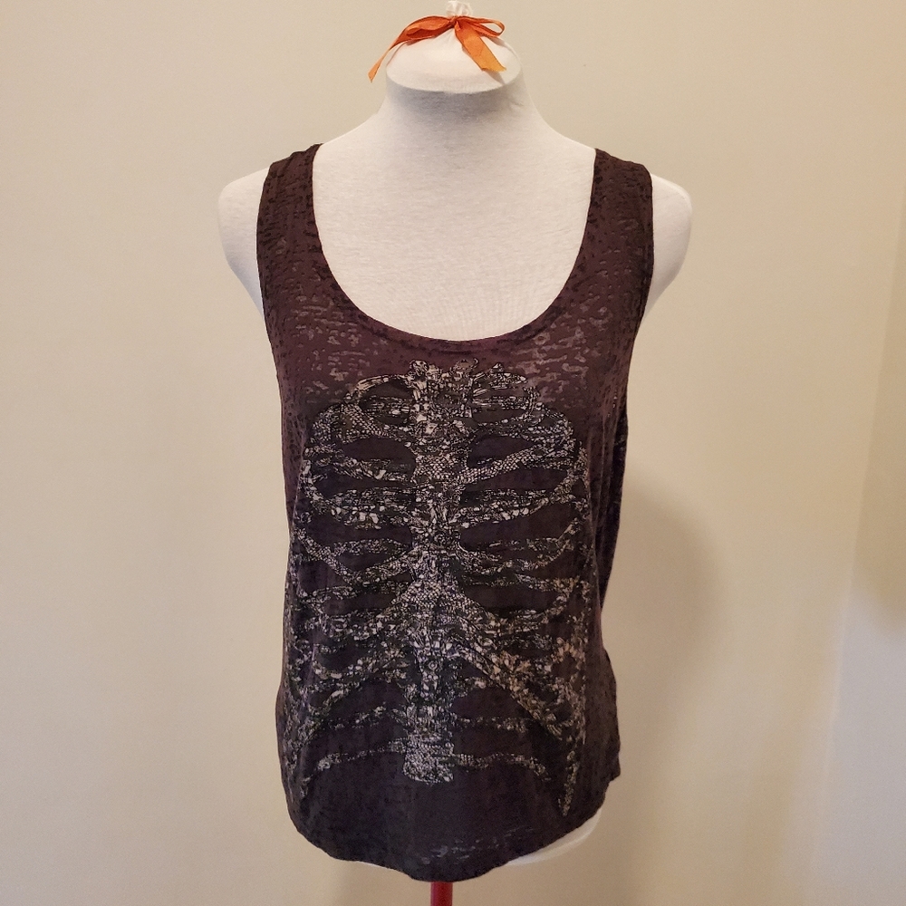 📣5 for $20!📣 Divided H&M Black Rib Bones Burnout Tank Size S